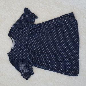 Sweet Navy Polka-dot Shirt